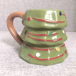 Threshold 2017 Earthenware Christmas Tree Mug in Green 12oz